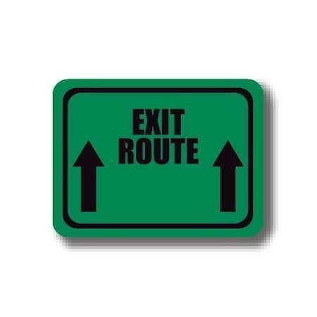 Ergomat 36in x 27in RECTANGLE SIGNS - Exit Route DSV-SIGN 972 #2213 -UEN